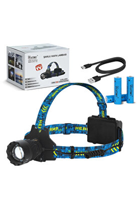 Evi̇mdeyokyok Cree P360 - 12,000 Lümen Şarjlı Kafa Lambası Wt-627