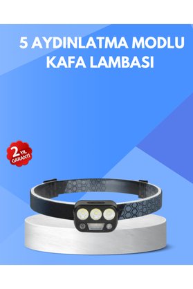 İntora 300 Lüm Ssörlü Led Kafa Lambası Usb Şarjlı Sos Modlu