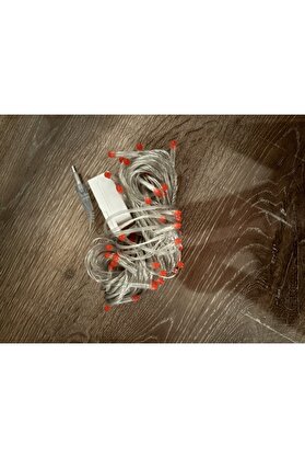 Evi̇mdeyokyok 10 M 100 Led Damla Uçlu Kırmızı Işık Şeffaf Kablo Mz-17-5