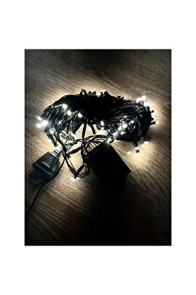 Evi̇mdeyokyok 10 M 100 Led Damla Uçlu Gün Işığı Si̇yah Kablo Mz-17-3
