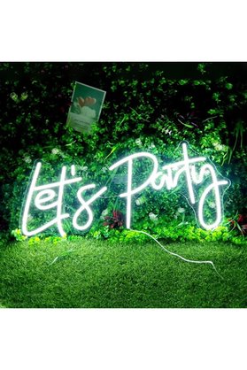 Evimdeyokyok Let S Party Yazılı Neon Led