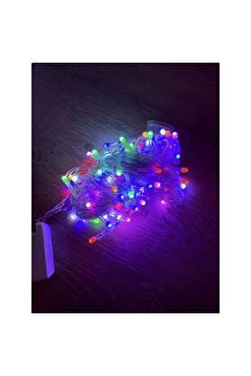Evi̇mdeyokyok 10 M 100 Led Damla Uçlu Rgb Işık Şeffaf Kablo Mz-17-10