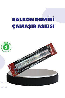 Ekoalışverişdünyam 25X60 Balkon Askılığı Kare Demir Uyumlu Hava Dayanıklı Çamaşır Askısı