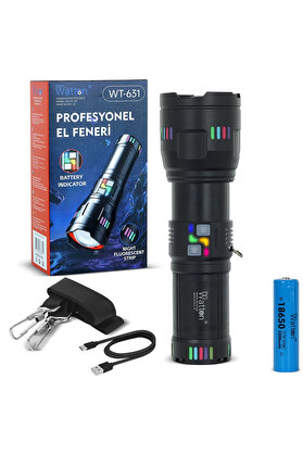 Evi̇mdeyokyok Lazer Etki̇li̇ Profesyonel El Feneri̇ Wt-631- 30,000 Lümen