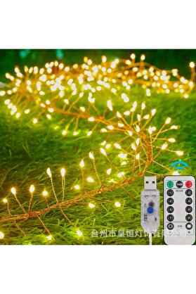 Evi̇mdeyokyok 6 M 200 Led Gün Işığı Uzaktan Kumandalı 8 Modlu Usb Li̇