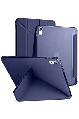 Buti̇k İpad 2022 10.9 (10.Nesi̇l) Kılıf Kalemli̇kli̇ Mars Tablet Kılıfı - Laci̇vert-(5796)
