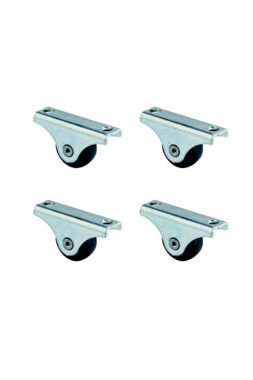 Evimdeyokyok Furç Sabit Teker - 20Mm - Siyah Hks226 - 4 Adet