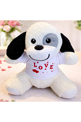 Evi̇mdeyokyok Love Ti̇şörtlü Sevi̇mli̇ Peluş Köpek