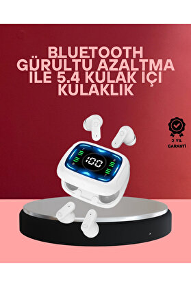 Buti̇k Led Ekranlı Şarj Kutulu Kablosuz Kulaklık Net Arama Özelli̇kli̇