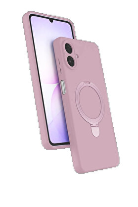 Buti̇k Samsung Galaxy A07 4G Regal Magsafe Standlı Kapak - Açık Pembe-(5796)