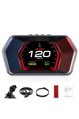 Ayrstore Xmlbytr Ally P17 Hud Obd2 & Gps Çift Sistemli Araç Bilgisayarı | Dijital Kilometre Su Ve Yağ