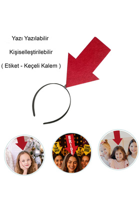 Ethab Ti̇caret Ki̇şi̇selleşti̇ri̇lebi̇li̇r Ok Taç – Üzeri̇ne Yazı Yazılabi̇len Parti̇ Tacı Kırmızı Renk