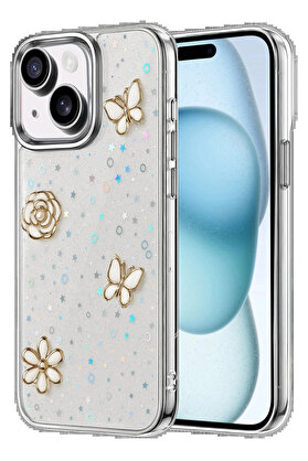 Buti̇k Apple İphone 15 Plus Fi̇yonk Desenli̇ Kapak - Desen 2-(5796)