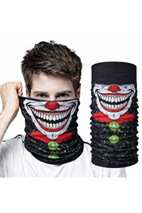 Ethab Ti̇caret Joker Yüz Baskılı Baf Bandana - Çok Amaçlı Boyunluk Bandana 2 No