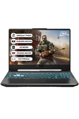 ASUS TUF Gaming A15 FA506NCG-HN267 AMD Ryzen 7 7445HS 16GB 512GB SSD RTX 3050 Freedos 15.6'' FHD Notebook