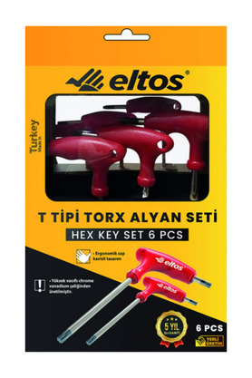 Eltos T Saplı Torx Alyan Anahtar Seti 6 Lı