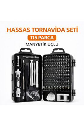 Ethab Ticaret Glbl-Tstil4136 115 Parça Manyetik Uçlu Hassas Tornavida Seti
