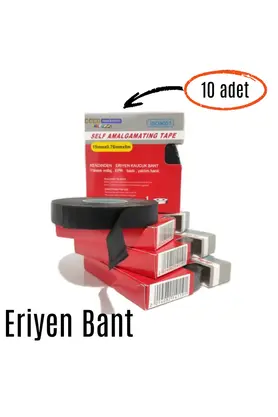 Evi̇mdeyokyok Eri̇yen Bant Kauçuk Bant Yalıtım Bantı 19Mm X 0.80Mm X 8Mt (10Adet)