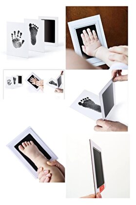 Ethab Ti̇caret Bebek El Ayak Izi̇ Fotoğraf Çerçevesi̇ El Ayak İzi̇ Kalıbı Seti̇