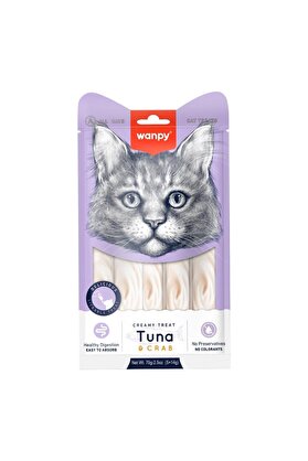 Ethab Ti̇caret Wanpy Ton Balıklı Yengeçli̇ Krema Li̇ki̇t Kedi̇ Ödülü 5X14Gr