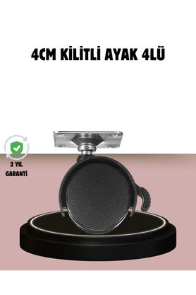 Lisinya Kilitli 4 Cm Tekerlek Ayak 4’Lü Set Zemin Koruyucu -