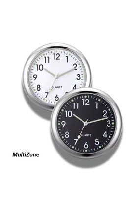 MultiZone Gece Parlayan Yapışkanlı Mini Kuvars Araç Araba Tekne Bisiklet Saati Paneli Göstergesi