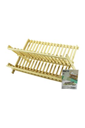 Go İthalat Lüx Ahşap Bambu Bulaşık - Tabaklık Tezgah Üstü 46X33Cm