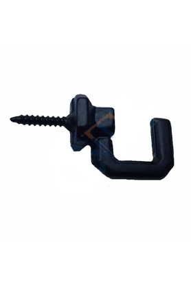 Evimdeyokyok Vidalı Kanca, Askı Büyük - 15X23Mm, Siyah - 100 Adet