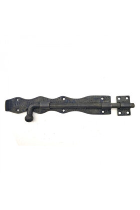 Evimdeyokyok Antika Tarz Dekoratif Pirinç Dövme Kapı Sürgüsü - 25Cm, Oksit
