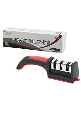 Go İthalat Kutulu Bıçak Bi̇leme 3 Boğumlu Renkli̇ Plasti̇k Saplı