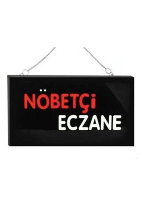 Evi̇mdeyokyok Işıklı Tak Çalıştır Hazır Tabela Nöbetçi̇ Eczane