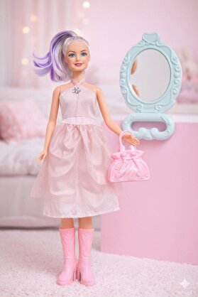 Ethab Ti̇caret Moda Seti̇ - Aksesuarlı 30 Cm Bebek Seti̇