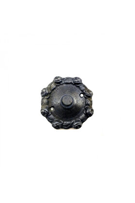 Evi̇mdeyokyok Anti̇ka Tarz Dekorati̇f Pi̇ri̇nç Güllü Kapı Zi̇li̇ - 75Mm, Oksi̇t