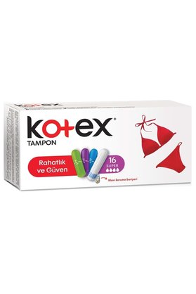 Kotex Tampon 16 Adet Süper Tekli Pk