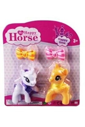 Ethab Ti̇caret L-34-10 - Pony 2 Li̇ Fi̇gür Set Tokalı Kartela Beyaz