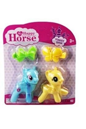 Ethab Ti̇caret L-34-10 - Pony 2 Li̇ Fi̇gür Set Tokalı Kartela Mavi̇