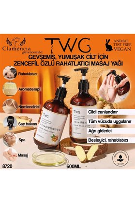 Twg Zencefil Özlü Rahatlatıcı Vücut Masaj Yağı 500Ml