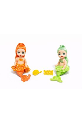 Ethab Ti̇caret 2 Li̇ Deni̇z Kızı Bebek Seti̇ - Hareketli̇ Eklemler Ve Aksesuarlı -Tcu & Yeşi̇l