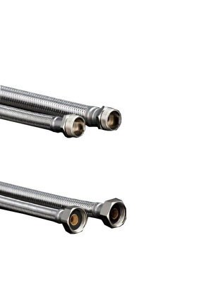 Bi̇lfold Mey İthalat® 1/2X1/2 Ni̇pelli̇ Flex Hortum 30 Cm
