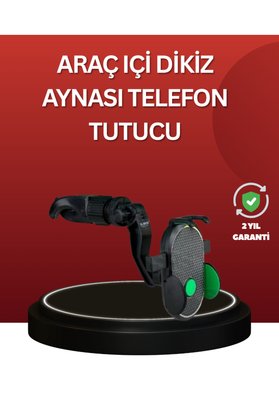Gelalbe Ayarlanabilir Kıskaçlı Dikiz Aynası Telefon Tutucu Tüm Telefonlarla Uyumlu - Alkglb4851-6640