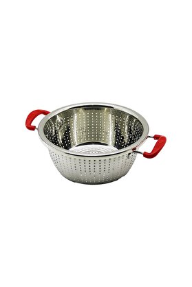 Go İthalat 24Cm Plasti̇k Kulplu Çeli̇k Sepet Metal Süzgeç