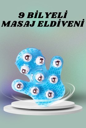 Ethab Giyim 9 Bilyeli El Şeklinde Omuz Bacak Masaj Aleti Masaj Eldiveni Giyilebilir Plastik Vü - Glst9336-784