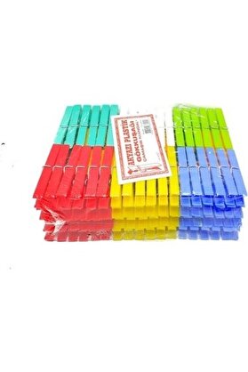 Go İthalat Plasti̇k Gökkuşağı Mandal 144 Parça