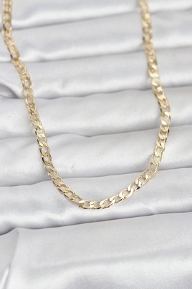 Evimdeyokyok Cm 14K Gold Renk Zincir Model 60 Cm Kadın Kolye Tj-Bko10969