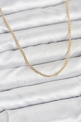 Evimdeyokyok Cm 14K Gold Renk Halka Model 60 Cm Kadın Kolye Tj-Bko10930