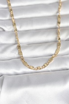 Evimdeyokyok Cm 14K Gold Renk Model 45 Cm Kadın Kolye Tj-Bko11003