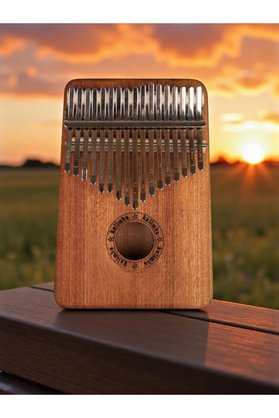 Donizetti Ahşap Kalimba 17 Tuş Full Set - Akort Rehberi - Naturel Renk