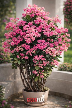 ÇİÇEKFLİX TAÇ Çiçeği Pembe Aşılı Büyüyen Cins Bahçe VE Balkon Çiçeği Minik 15*16CM