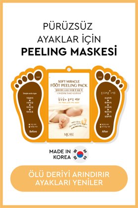 Mjcare Miracle Foot Peeling Pack - Mjcare Çorap Tipi Ayak Peeling Maskesi
