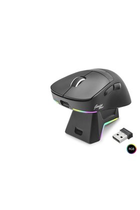 Evimdeyokyok Kablosuz Rgb Mouse Şarj Standlı - Siyah Mf1216B